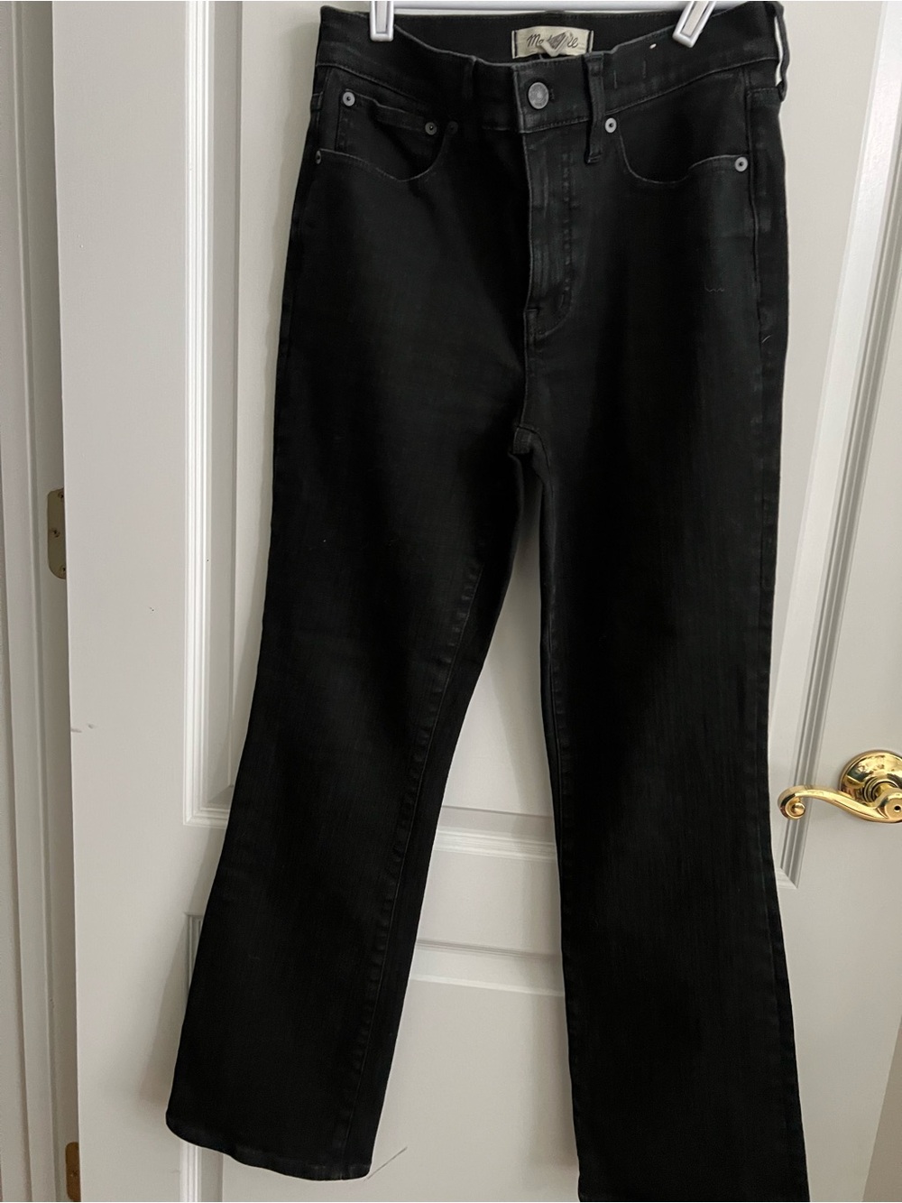 Black Madewell Mid-Rise Kick out Jeans Straight-Leg size 28Tall